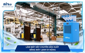 Làm Mát Dây Chuyền Sản Xuất Bằng Máy Lạnh Di Động Công Nghiệp