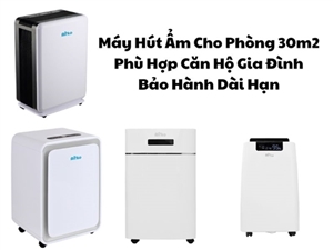 Máy Hút Ẩm Cho Phòng 30m2 Phù Hợp Căn Hộ Gia Đình Bảo Hành Dài Hạn