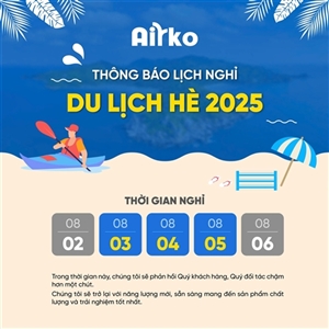 THÔNG BÁO NGHỈ DU LỊCH HÈ 2025