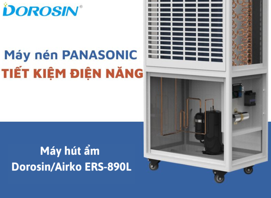 Máy hút ẩm công nghiệp Dorosin Airko ERS-890L tiết kiệm điện 
